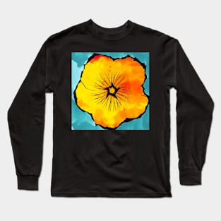 Orange Flower Long Sleeve T-Shirt